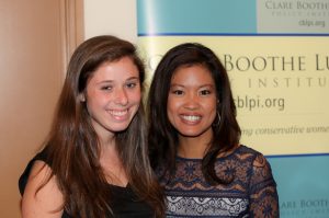 Michelle Malkin with student at CBLPI event