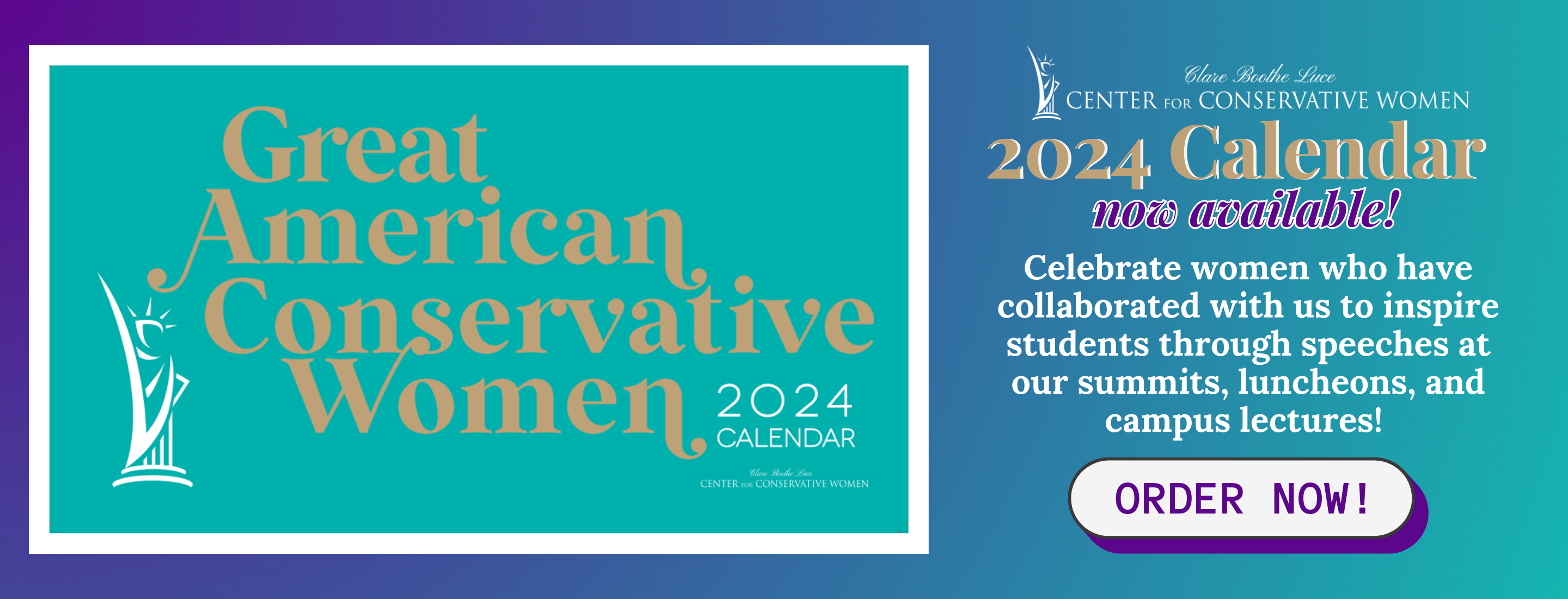 2024 Great American Conservative Women Calendar Clare Boothe Luce